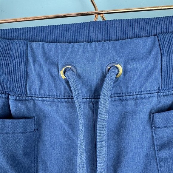 Jaanuu J95084T Classic High-Waist Scrub Pant Womens Sz XST Blue Cargo Drawstring - Picture 4 of 6